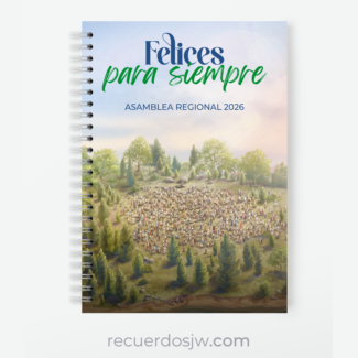 Libreta de apuntes para la Asamblea Regional 2026 "Felices para siempre"